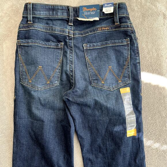 Wrangler Willow Riding Jeans Women's 26/1 x 32 Bootcut Dark Wash Stretch Waist - Picture 5 of 11